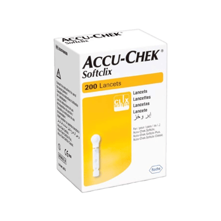 اكواتشيك ابر وخذ لقلم الانسولين 200 حبة-ACCUCHEK SOFTCLIX 200 LANCETS (WAS)