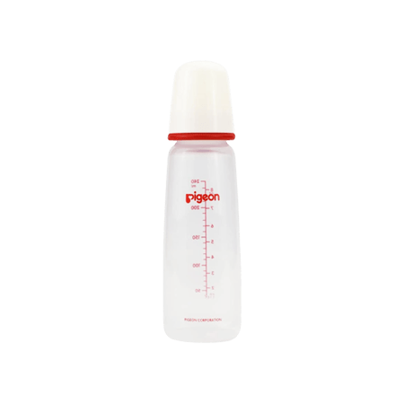 بيجون رضاعة بلاستيك 240 مللي بغطاء أبيض-PIGEON BPA FREE KPP 240 ML (WHITE)