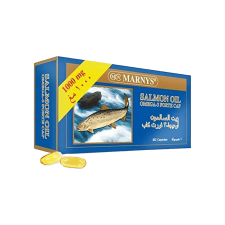 مارنيز زيت السالمون - اوميجا 3 فورت كاب 1000مجم 60كبسوله-SALMON OIL 1000MG 60CAP