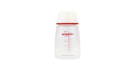 بيجون رضاعة بلاستيك 240 مللي بغطاء أبيض-PIGEON BPA FREE KPP 240 ML (WHITE)