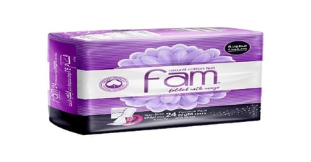 فام فوط صحية  نسائية  ليلي 24  حبة-FAM NIGHT 24''