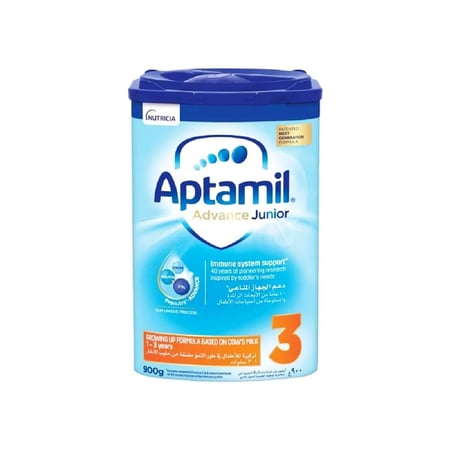 ابتاميل جونيور حليب بودرة للأطفال رقم 3 حجم 900 جرام-APTAMIL JUNIOR NO-3 900 GM