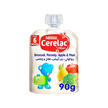 سيرلاك بروكلي تفاح و كمثرى 90 جم-CERELAC BROCCOLI''PARSNIP''APPLE&PEAR 90 GM
