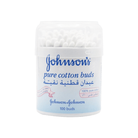 چونسون قطن لتنظيف الأذن 100 حبة-JOHNSON''S COTTON BUDS 100 PCS.