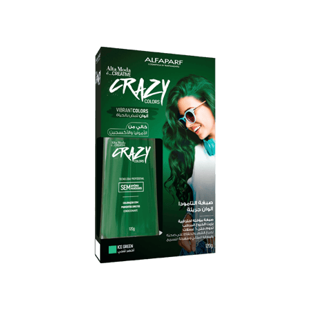 التامودا شامبو صبغة للشعر 120 جرام اخضر ثلجي-ALTAMODA C/CRAZY COLORS 120 G (ICE GREEN)