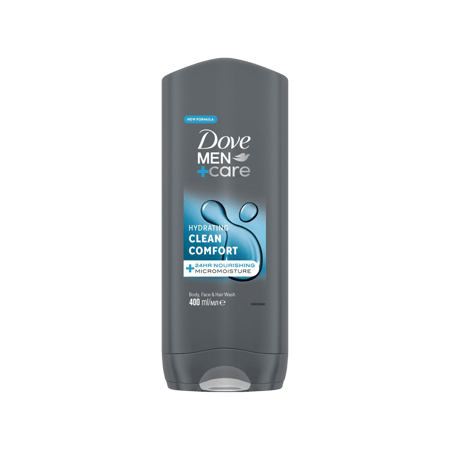 غسول الجسم/الوجه للرجال من دوف كلين كومفورت 400 مل-DOVE MEN BODY/FACE WASH CLEAN COMFORT 400ML
