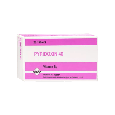 بيردوكسين 40 مجم 20 قرص-PYRIDOXINE 40MG 20 TAB.
