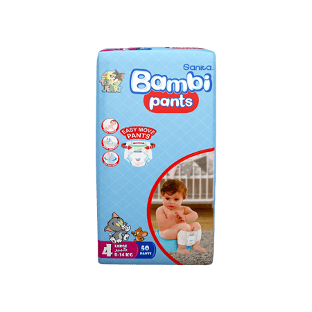 بامبي بانت رقم 4 - 50 قطعة-BAMBI PANTS NO-4 50PCS