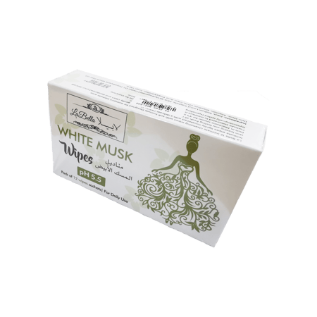 لابيلا مناديل المسك الأبيض - 12 منديل-LABELLA WHITE MUSK WIPES 12''