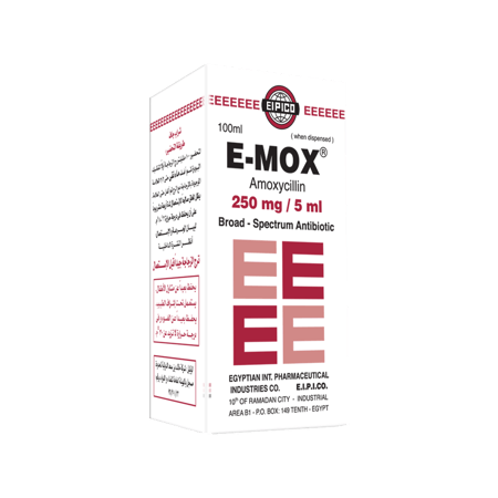 إيموكس 250 ملجم , شراب , مضاد حيوي 100 مل-EMOX 250MG SUSP 100ML
