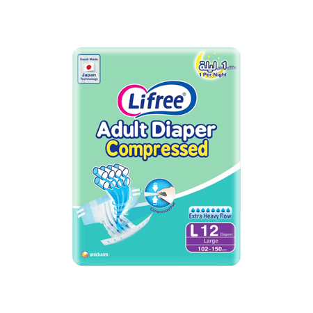 ليفري حفاظات كبار السن  - مقاس لارج 12 حبة-LIFREE LARGE 12 DIAPERS