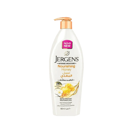 جرجنز لوشن بالعسل مرطب للبشرة الجافة 400مل-JERGENS NOURISHING HONEY LOTION 400 ML