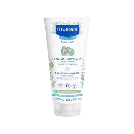 موستيلا 2 في 1 جل منظف 200 مل-MUSTELA 2 IN 1 CLEANSING GEL 200ML