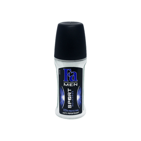 فا رول اون مزيل لرائحة التعرق 50 مللي(رياضي)-FA DEO ROLL ON 50ML(sport recharge)