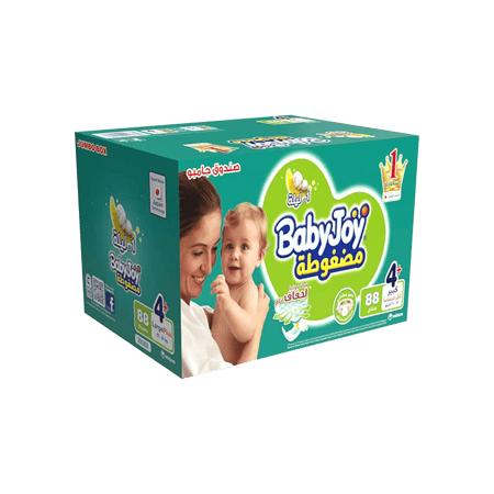 بيبي جوي جامبو حفاظات للأطفال صندوق رقم 4+   88 حبة-BABYJOY JUMBO BOX N0-4+ (88PCS)