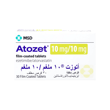 اتوزيت 10/10 مجم 30 قرص-ATOZET 10MG/10MG 30TAB