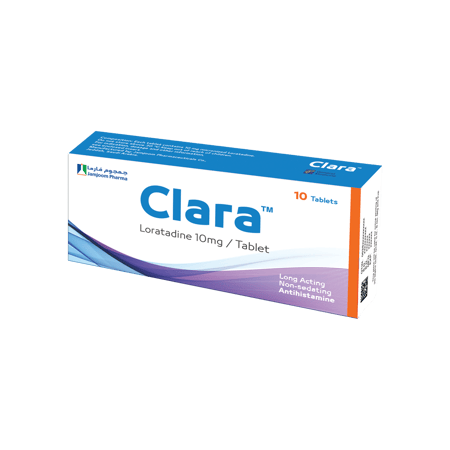 كلارا 10 مجم حبوب للحساسية 10 أقراص-CLARA  10 MG/ 10 TABLETS