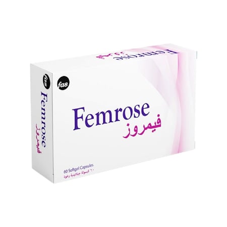 فيمروز 60 كبسولة جيلاتينية مكمل غذائي-FEMROSE 60SOFTGEL CAP (FAS)
