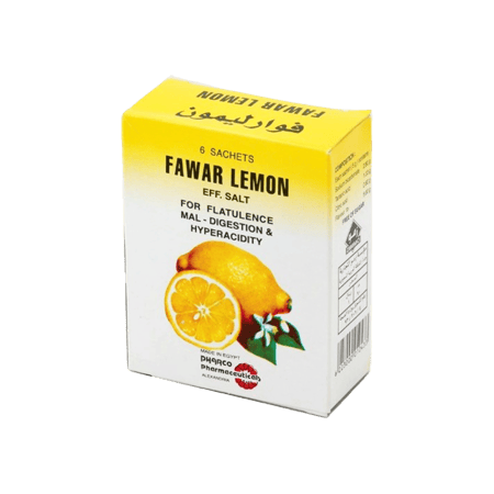 فوار ليمون 6 اكياس للانتفاخ والحموضة-FAWAR LEMON 6''S