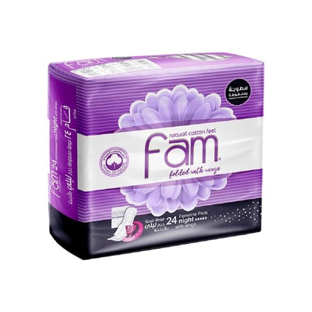 فام فوط صحية  نسائية  ليلي 24  حبة-FAM NIGHT 24''