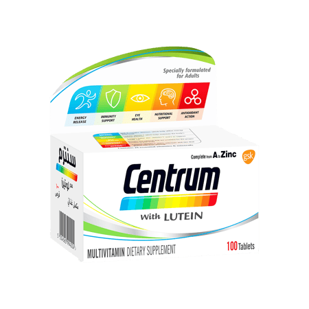 سنتروم ليوتين  100 قرص-CENTRUM W/LUTEIN 100''S