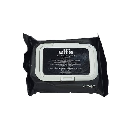 ايلفا - مناديل إزالة المكياج وتنظيف الوجه 25منديل