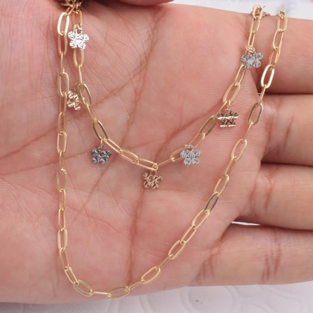 عقد ذهب - الوزن 5.49 G- عيار 18