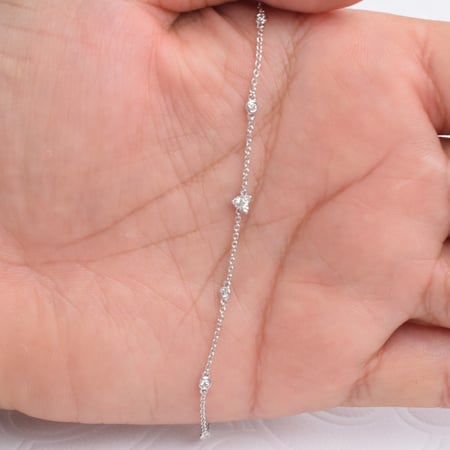 سوارة الماس-وزن الذهب 0.5-وزن الماس 0.130-عيار 18