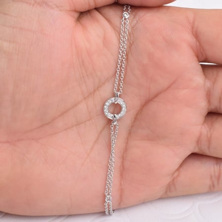 سوارة الماس-وزن الذهب 0.5-وزن الماس 0.180-عيار 18