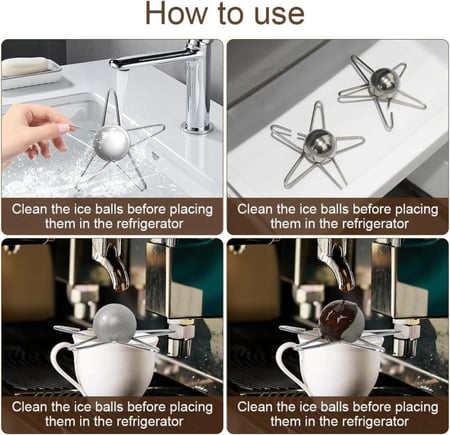 كرات الثلج لتبريد القهوة | Stainless Steel Ice Ball