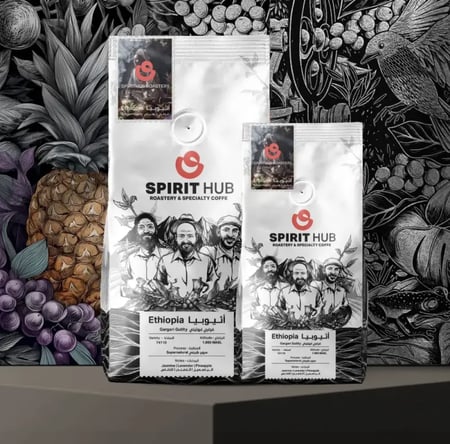 قهوة اثيوبيا غارغاري جوتيتي محمصة سبريت هب 250G قهوة مختصة سوبر ناتشرا