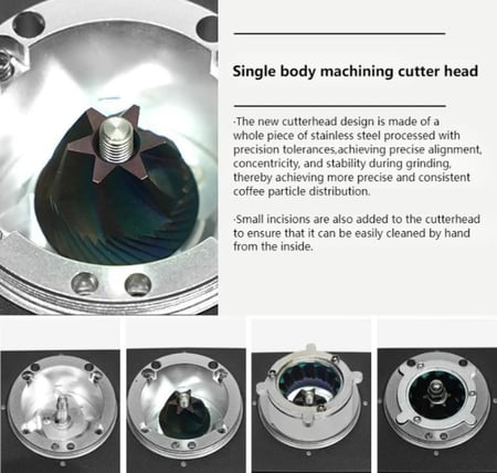 طاحونة اسبريسو احترافية Electric espresso اسود مع تعديل درجة الطحن