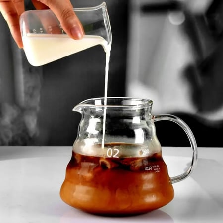 مكيال زجاجي للقهوة 100 مل اداة قياس لتحضير القهوة بدقة