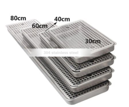 رينزر تصريف وتنقيع ستيل فضي 60cm لتنشيف الاكواب والادوات