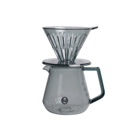 طقم تقطير v60 قمع وسيرفر اسود شفاف تايمور مقاس 02