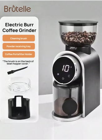 طاحونة قهوة كهربائية شاشة لمس اسود Grinder FH