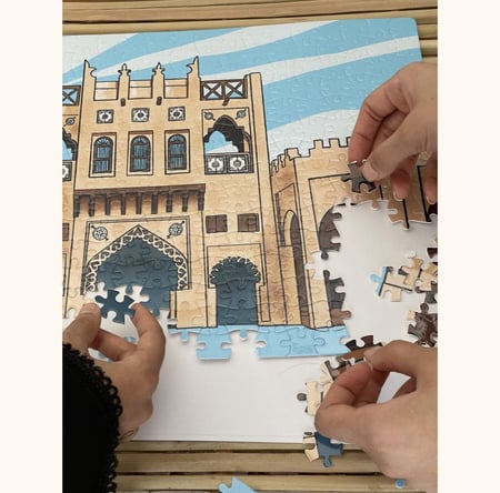 لعبة بازل puzzle تركيب واجهة سوق القيصريه