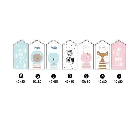 ديكور حامي جدار أولاد و بنات 7 قطع