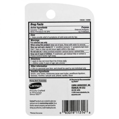 Carmex, بلسم شفاة، كلاسيكي،، (10ج)