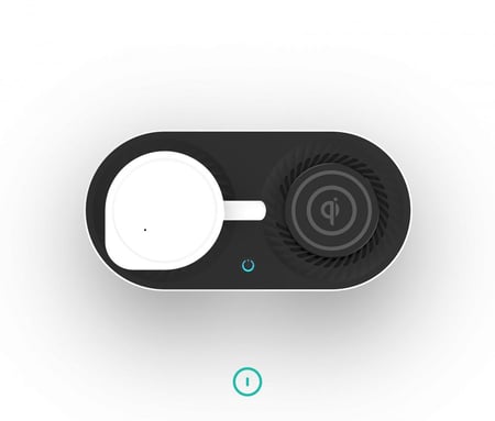 اوراين قاعدة ذكية للمكتب بكوب للتبريد والتسخين وشاحن لاسلكي