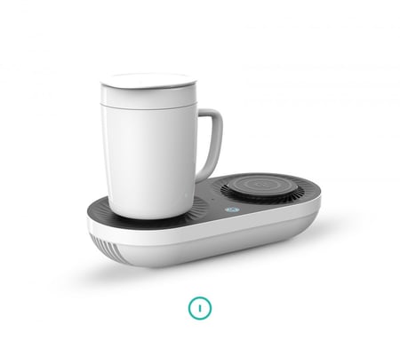 اوراين قاعدة ذكية للمكتب | شاحن لاسلكي مع كوب للحفاظ على تبريد وتسخين مشروبك