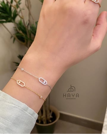 طقم فضة عيار 925 مطلي ذهب (اسوارة + خاتم)