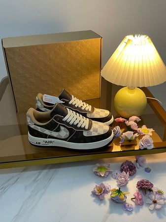 Nike Air Force 1 Low Louis Vuitton Monogram Brown Damier Azur