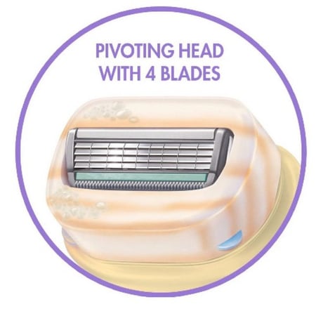 امواس شفرة الحلاقة النسائية بخلاصة زبدة الكاكاو من شيك انتويشن