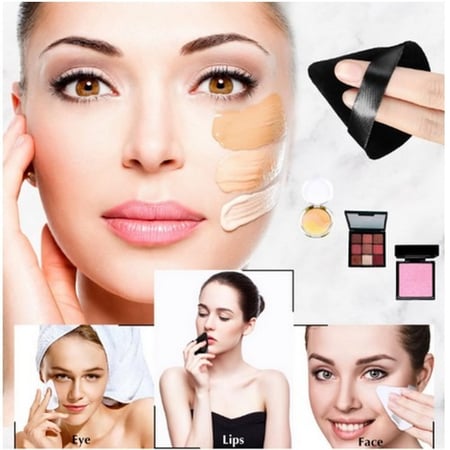 طقم اسفنجات قلوب مخملية ناعمة- قطعتين