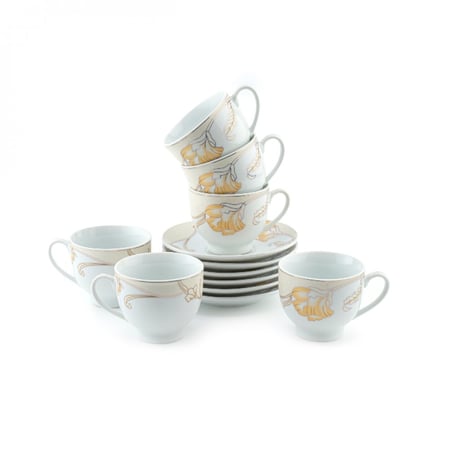 طقم 6 أكواب شاي بورسلين