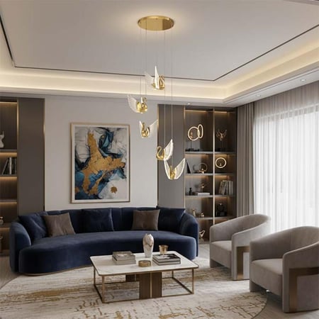 علاقي البجعه ذهبي واكريلك عدة مقاسات P643