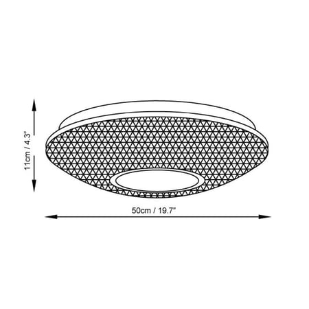 لطش دائري كريستالي ابيض مع ريموت LTDAI005
