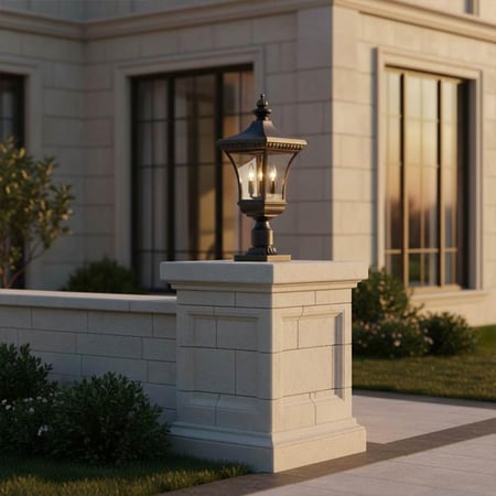ستاند فوق السور كبير أسود و ذهبي زجاج شفاف  ST8309-L