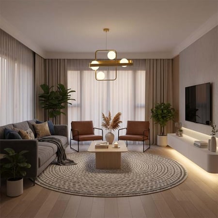 ثريا جروف ذهبي وكرات قزاز 60 سم - P2321